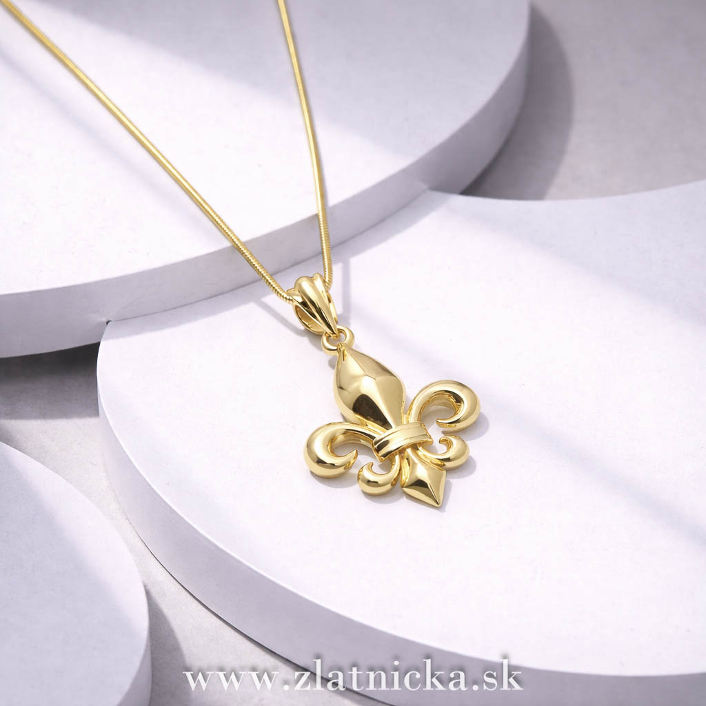 Zlatý prívesok fleur-de-lis na mieru – výroba zlatých šperkov